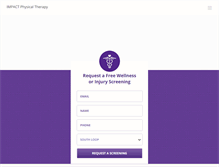 Tablet Screenshot of impactphysicaltherapy.com